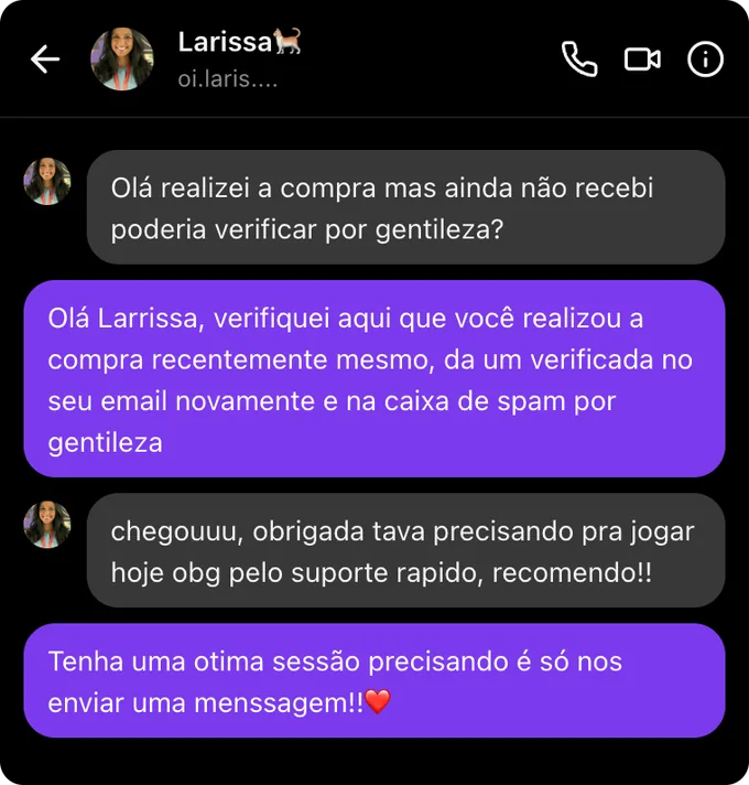 Captura de tela de depoimento de cliente recomendando a Biblioteca RPG Master